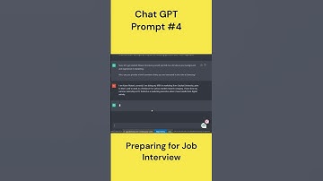 Chat GPT prompt for Job Interview|  Job interview preparation with Chat GPT | #shorts  #chatgpt