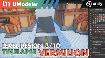 3D Modeling in Unity - Timelapse of Level Design 3 of 10 in the Vermilion with UModeler