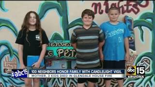 Community holds vigil for Glendale family killed in house fire