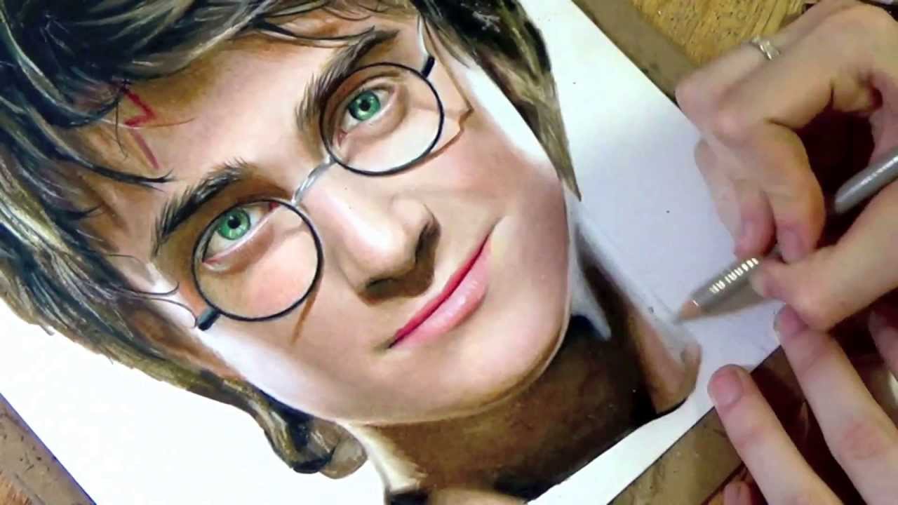まるで写真 化粧をするかのように描き上げるハリーポッター Drawing Harry Potter Heather Rooney Crepo クリポ クリエイターの為の情報 制作まとめサイト