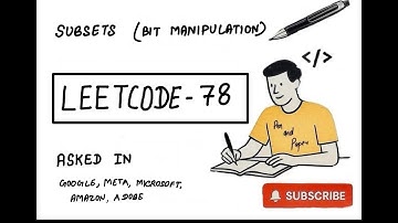 Leetcode 78 | Subsets | Bit Manipulation | Recursion | MAANG Interview Preparation | Pen And Paper