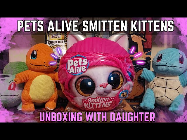 Pets Alive Smitten Kittens Surprise (Tabby Cat Ginger) by ZURU Nurture Play  Soft Toy Unboxing Adopt Interactive 10 Sounds