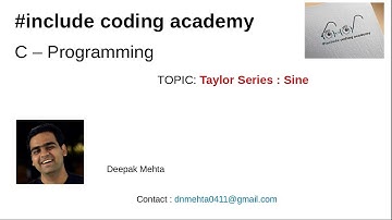 Taylor Series : Sin series