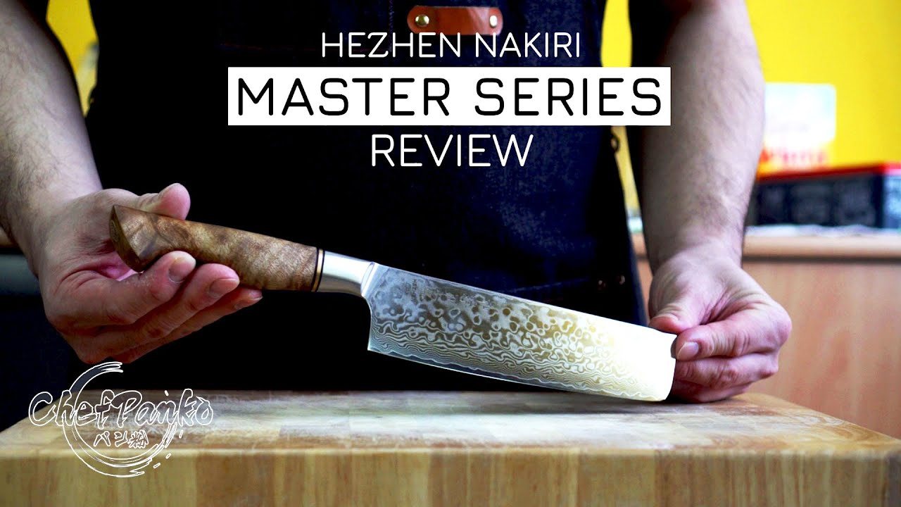 Hezhen Nakiri Knife Review Sycamore wooden handle (Master Series) YouTube
