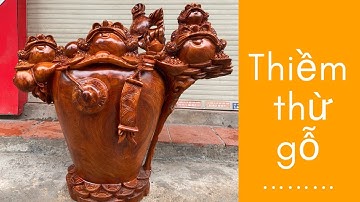 Tượng gỗ: Ngũ cóc chấn chum tiền gỗ hương ta cực khủng | Thiềm thừ gỗ phong thuỷ | Xưởng Tượng Gỗ