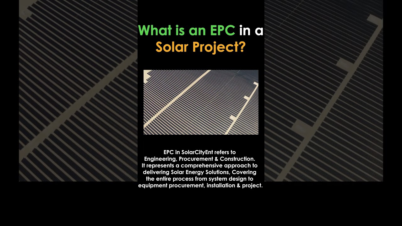 What is EPC in Solar Projects? | Explained Video | Solar City Enterprises | UzonMart