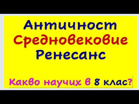 АНТИЧНОСТ, СРЕДНОВЕКОВИЕ, РЕНЕСАНС- ПРЕГОВОР