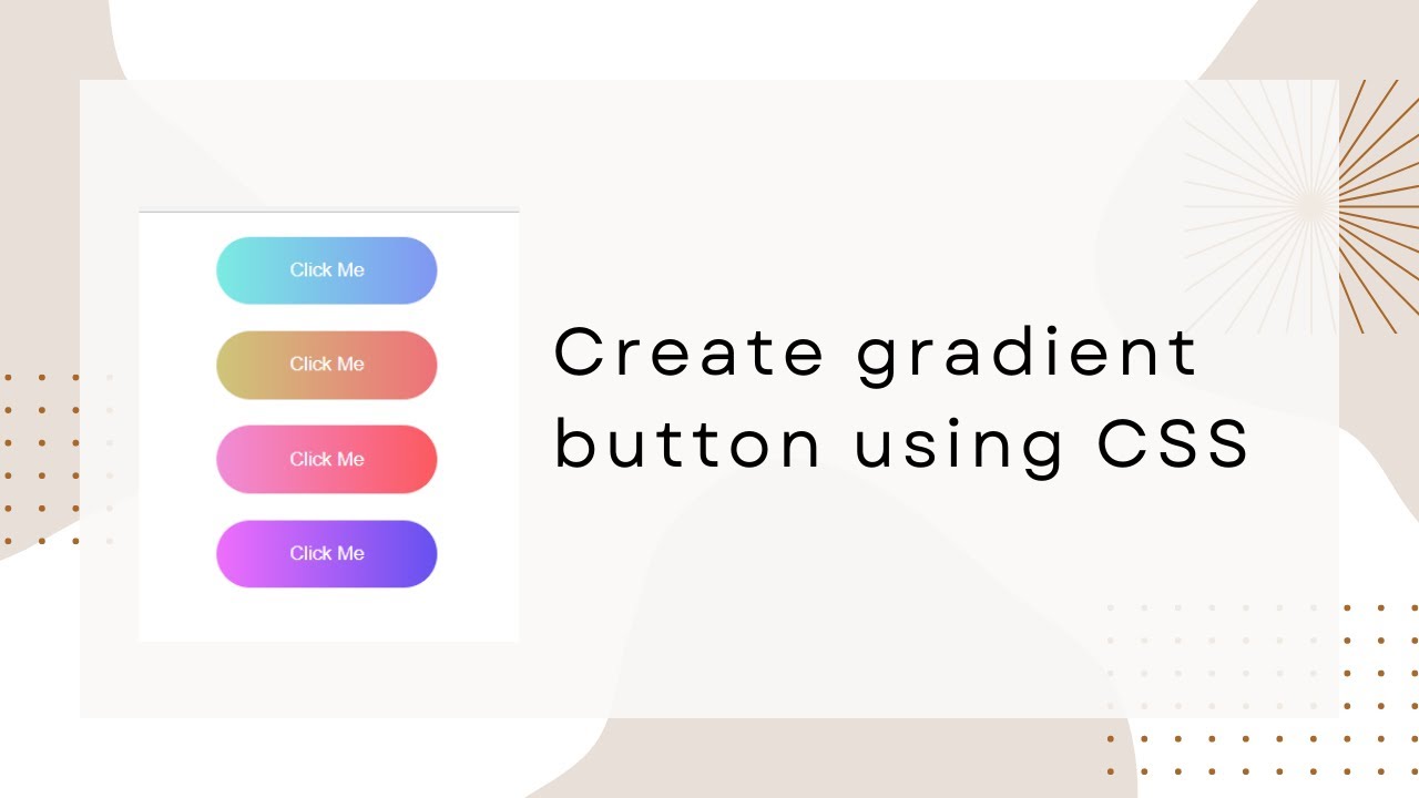 Gradient button css - YouTube