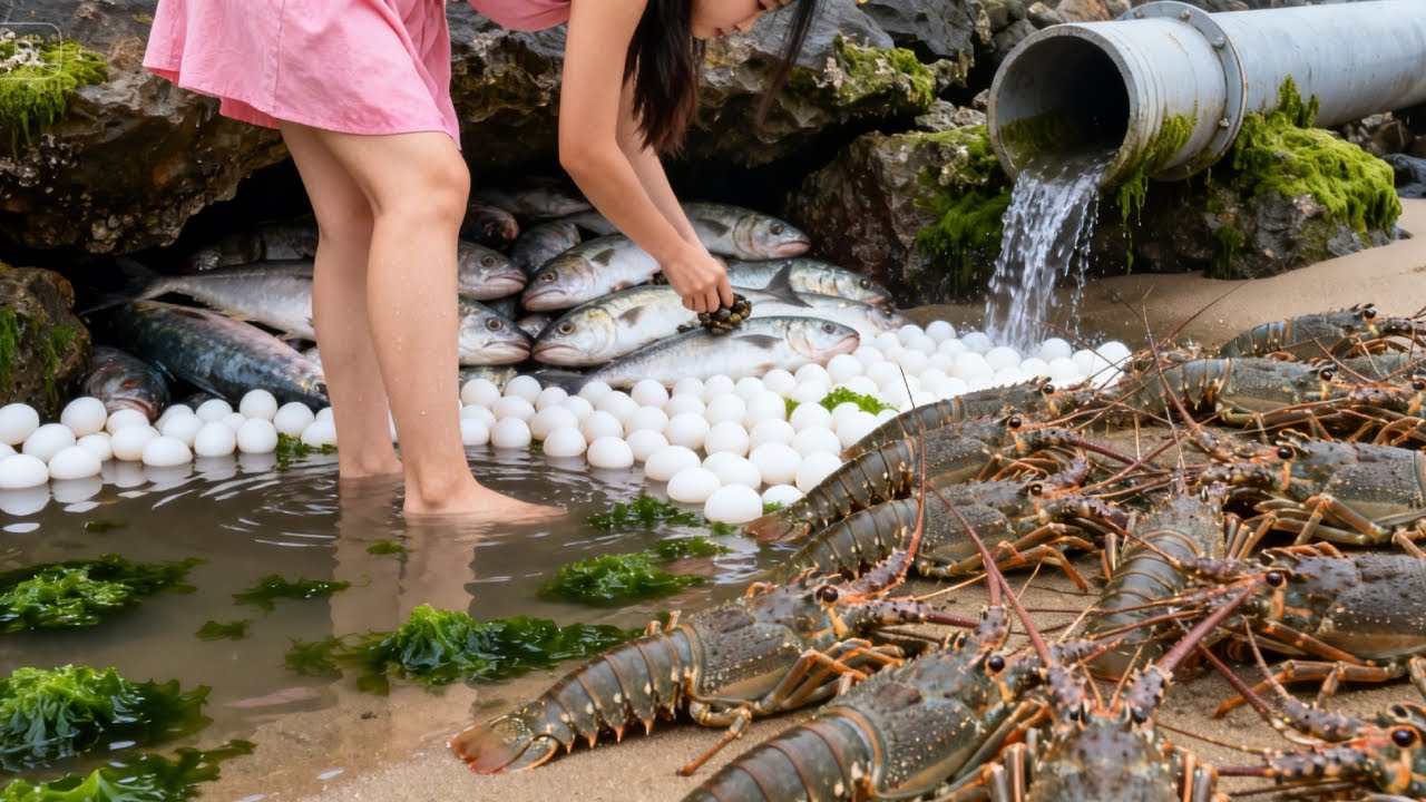 Xiao Zhang Made His Fortune By Beachcombing; Lobsters And Big Fish Were Everywhere.