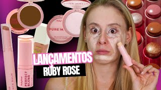 TESTING THE NEW FOUNDATION, STICK HIGHLIFT, LIPSTICK PEN AND CREAMY BLUSH RUBY ROSE