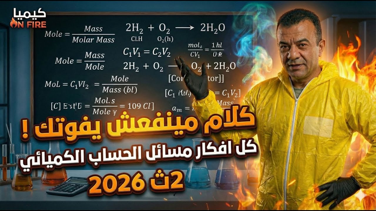 ;كلام مينفعش يفوتك ! كل افكار مسائل الحساب الكميائي 2ث .. الحق بسرعة ..