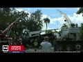 Two cranes fall onto Fort Lauderdale home leading to significant damage