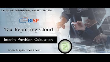 Oracle Tax Reporting Interim Provision Calculation | Oracle TRCS Getting Started | TRCS BISP
