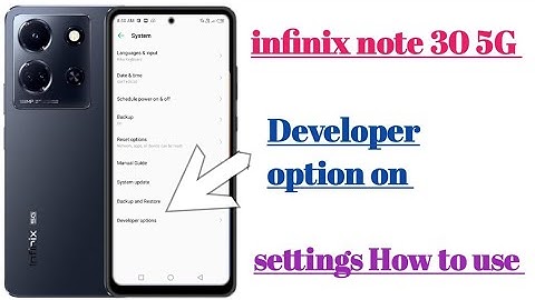 infinix note 30 5G Developer option on settings features || How to use