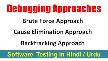 Debugging approaches in software engineering
