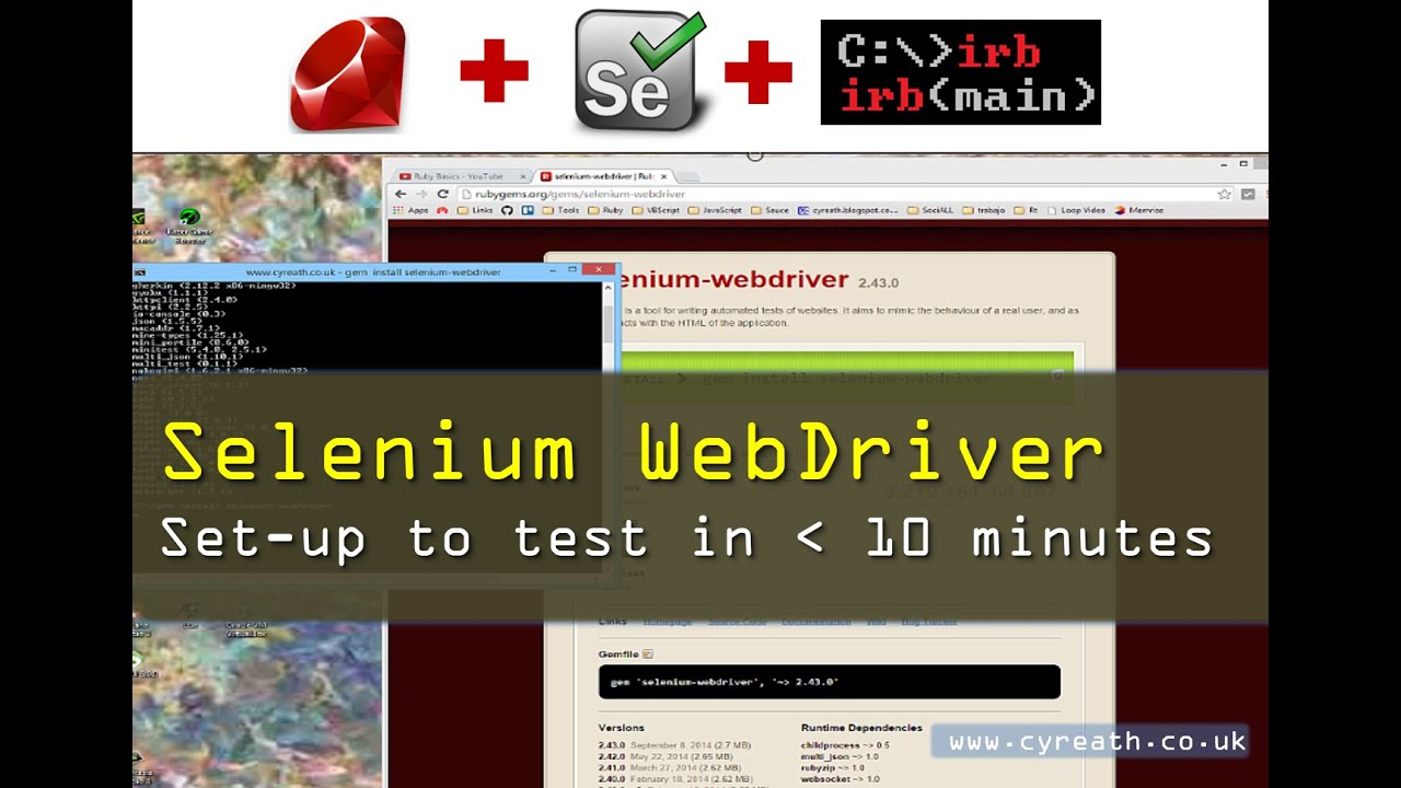 Selenium Webdriver - First test in under 10 minutes - YouTube