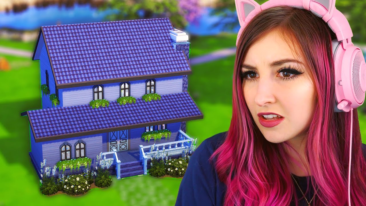 I Built a House Using Only ONE Color in Sims 4 - YouTube