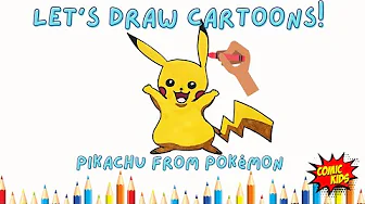 How to Draw Pikachu from Pokemon | Drawing Tutorial for Kids