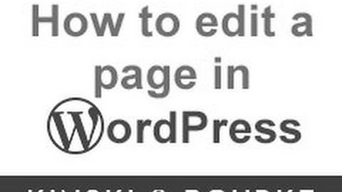 How to create / edit a WordPress Page in WordPress 4.5