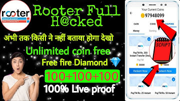 Rooter app coin add trick|rooter refer H@ck trick 2021 rooter app unlimited coin script Rahultricks🤑