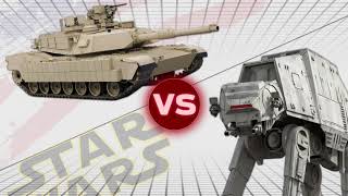 AT-AT vs M1A2 Abrams Tanks  (x5) | USA vs Star Wars: Who Would Win?