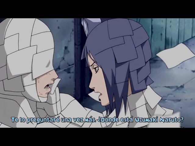 Konan Asfixia a un Ninja de la Hoja con su Jutsu de Papel class=