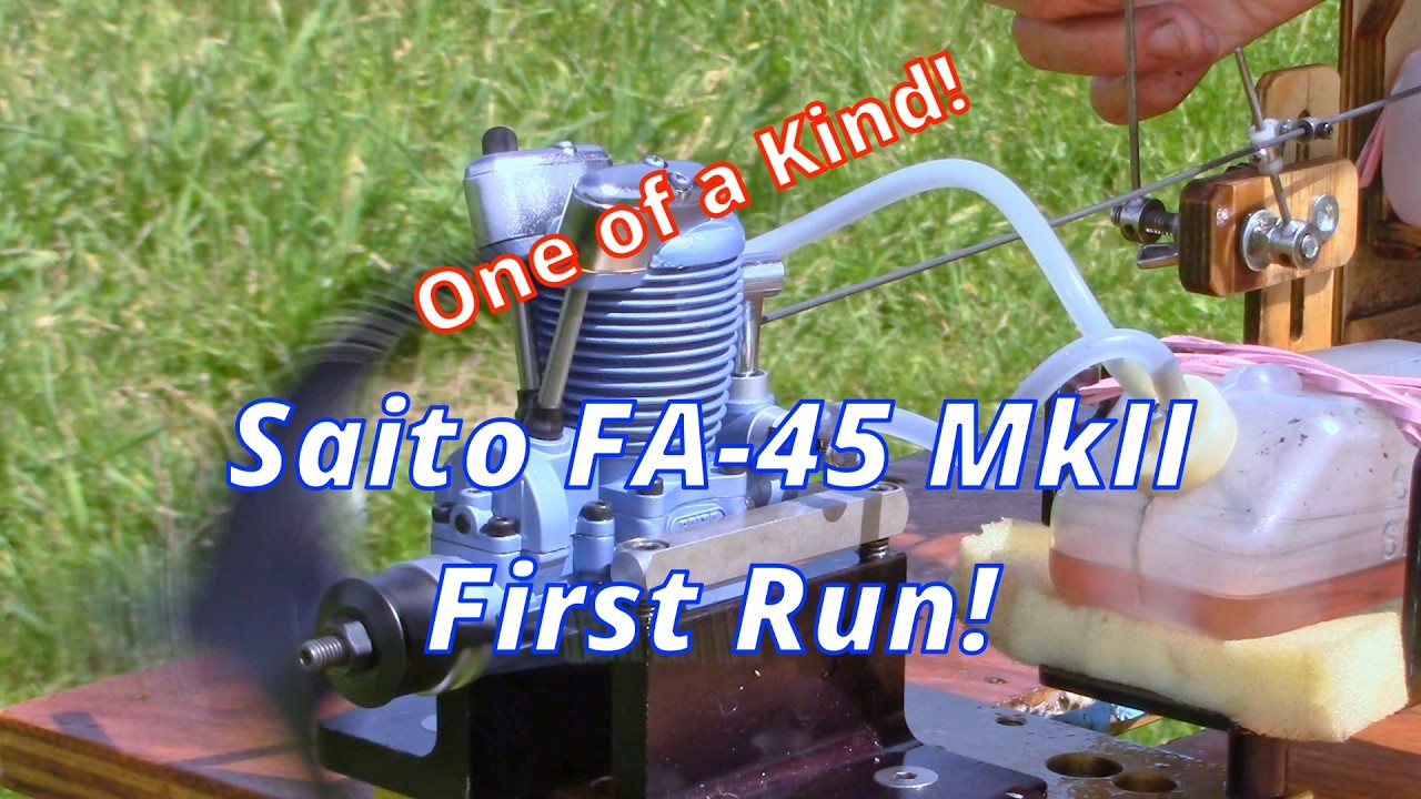Saito FA-45 MkII First Run - YouTube