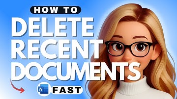 How to Delete Recent Documents in Microsoft Word - 2025