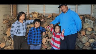 Helping Our Dad Stacking Firewood | Preparing For Winter