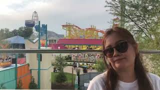 Cedar Point Ferris wheel with view of the park