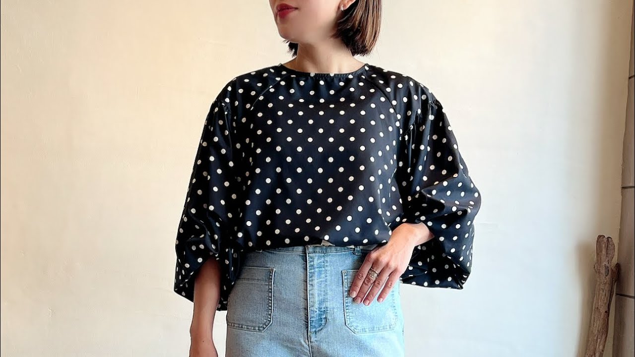 MARGAUX VINTAGE / ドットブラウス | anouk