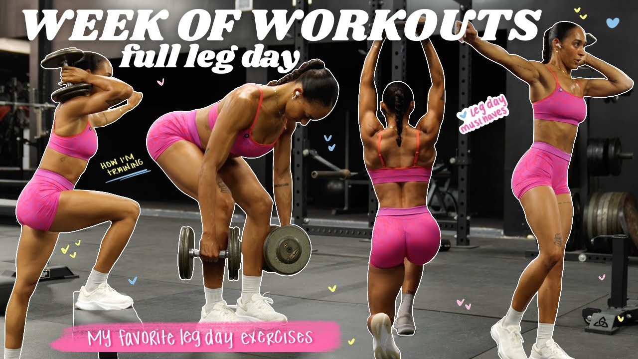 MIC'D UP FULL LEG DAY | Workout with me for a week | Training for lower ...