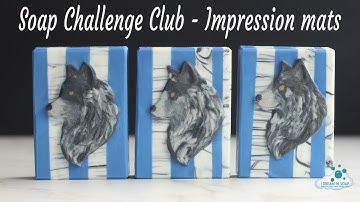 Soap Challenge Club, cold process soap with impression mats
