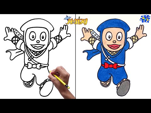 How to Draw Ninja Hattori || Step by Step