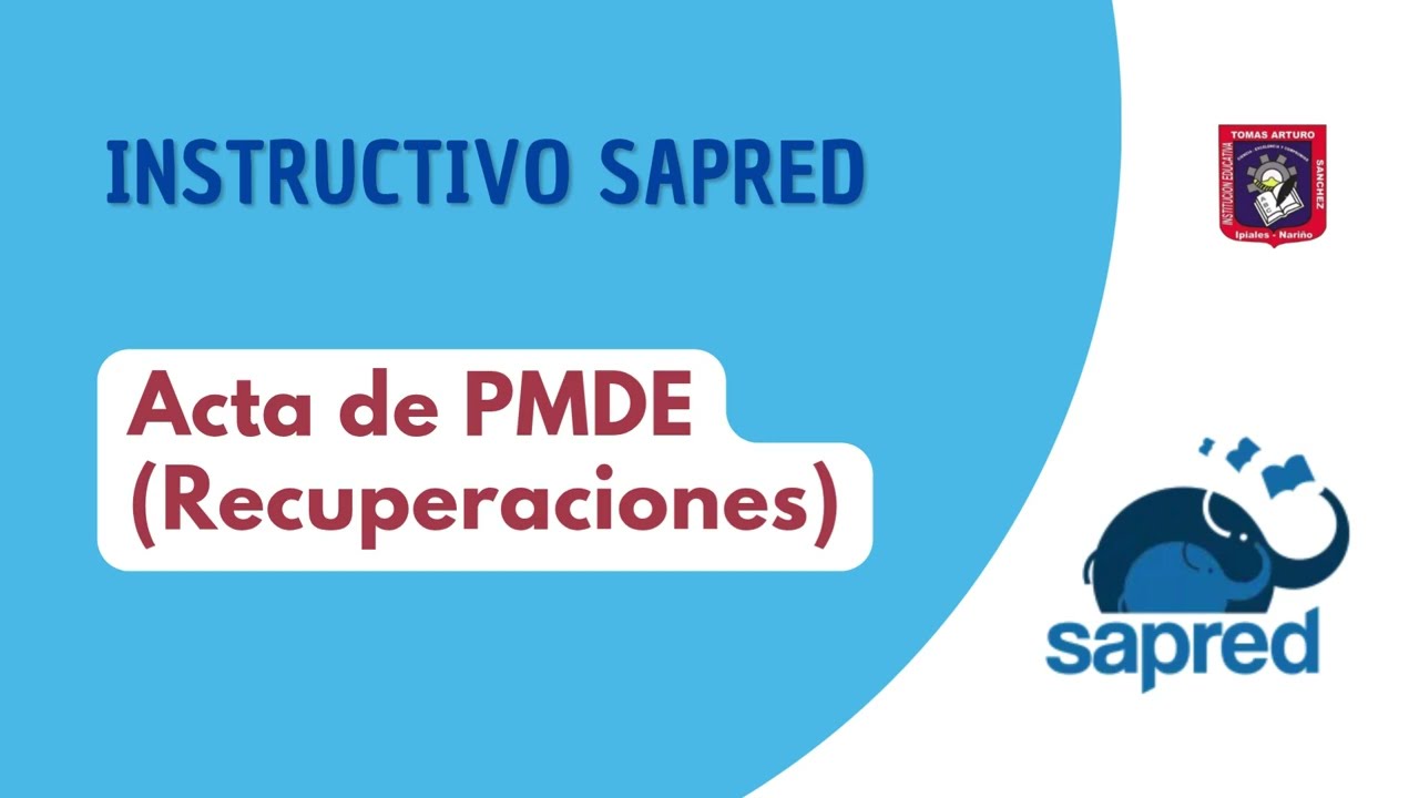 Instructivo para diligenciar Actas de PMDE