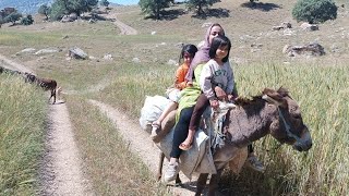 The suffering and struggle of a nomadic woman's life for the family 🏕🌳🏕