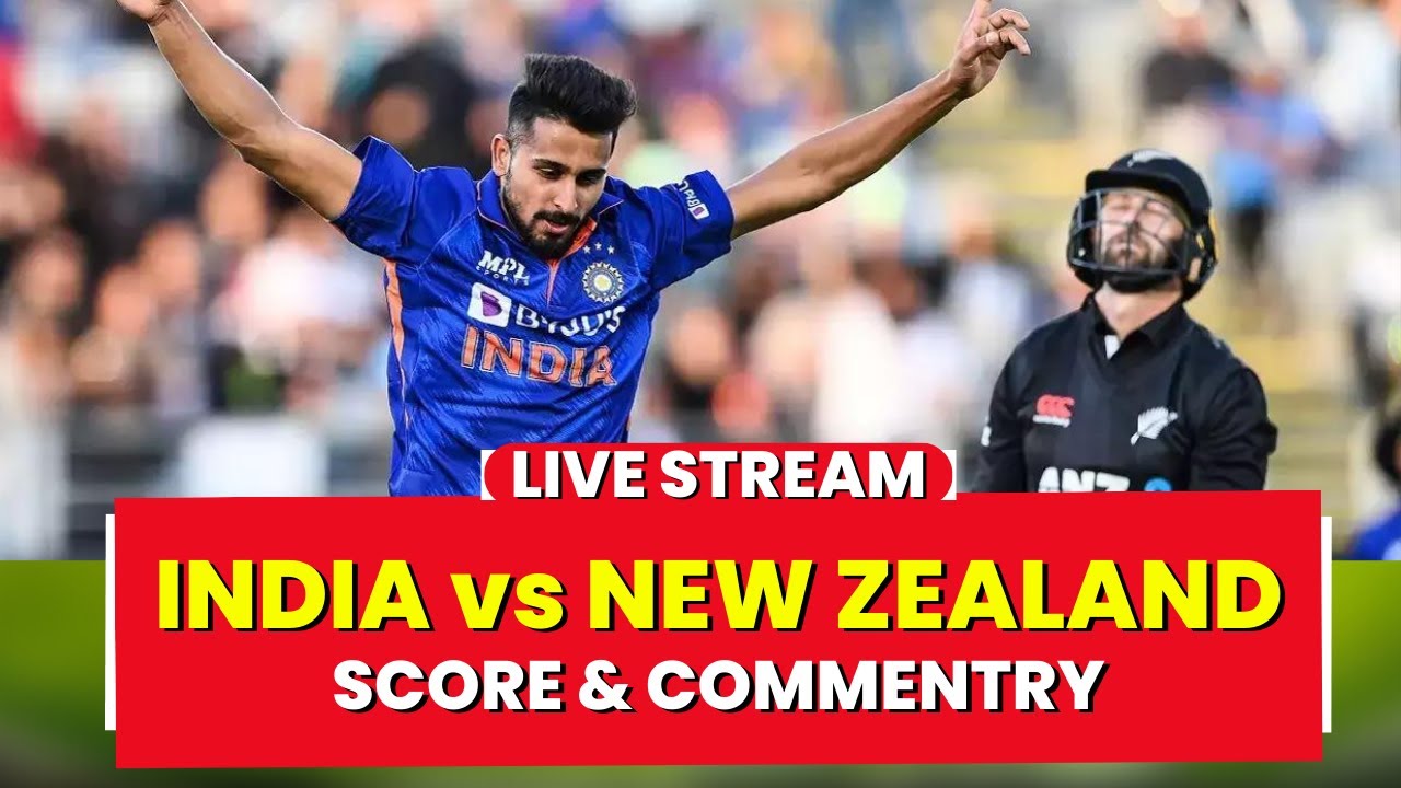 India vs New Zealand ODI Live Cricket Match Score Shami cleans up Allen, India find 1st wicket