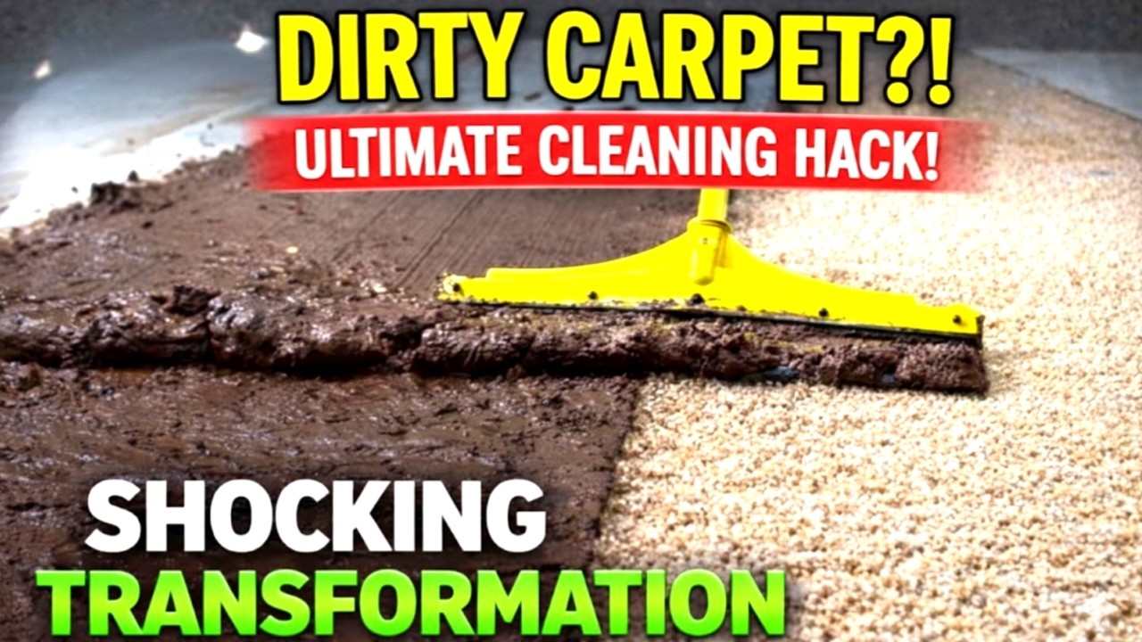 Dirty Carpet to Brand New – Ultimate Deep Cleaning Hack Revealed, Satisfying ASMR.