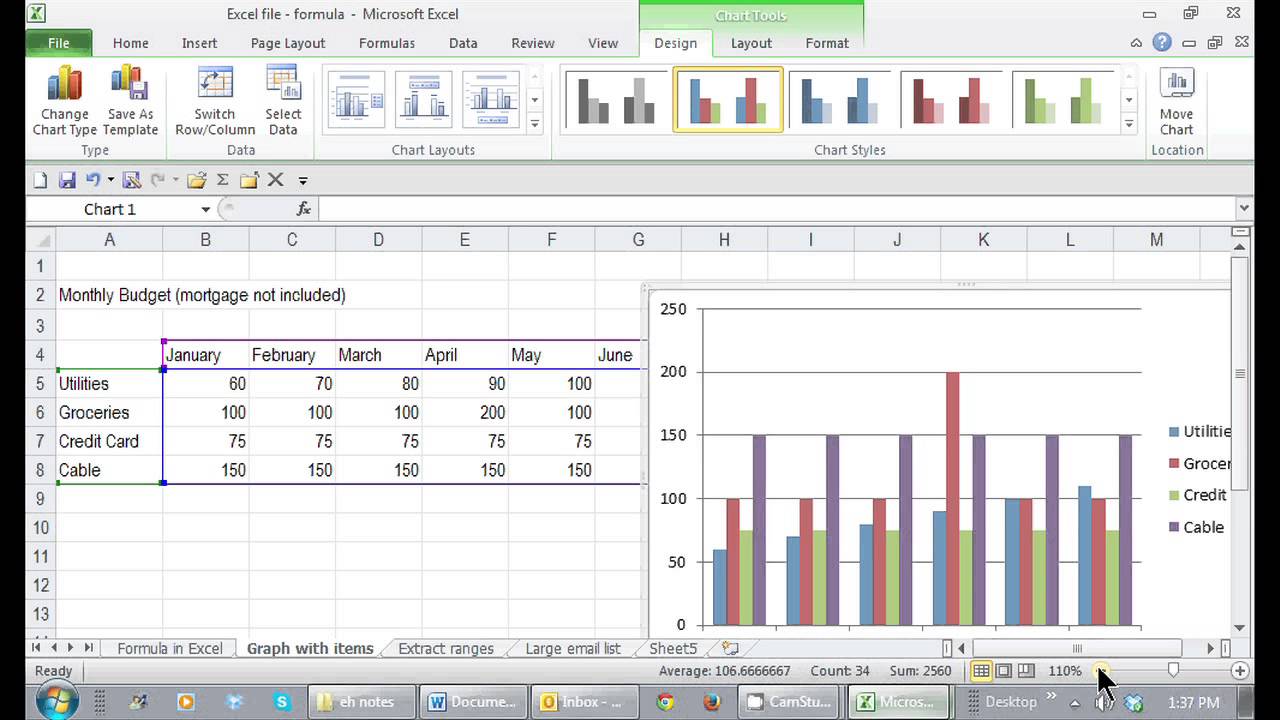 How to Create a Graph in Excel That Shows Number Items In