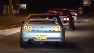 Tuner Cars Leaving Carmeet - RECKLESS DRIVING! Skylines, BMW M, Skoda with RS3 Engine, SLOW CARS..