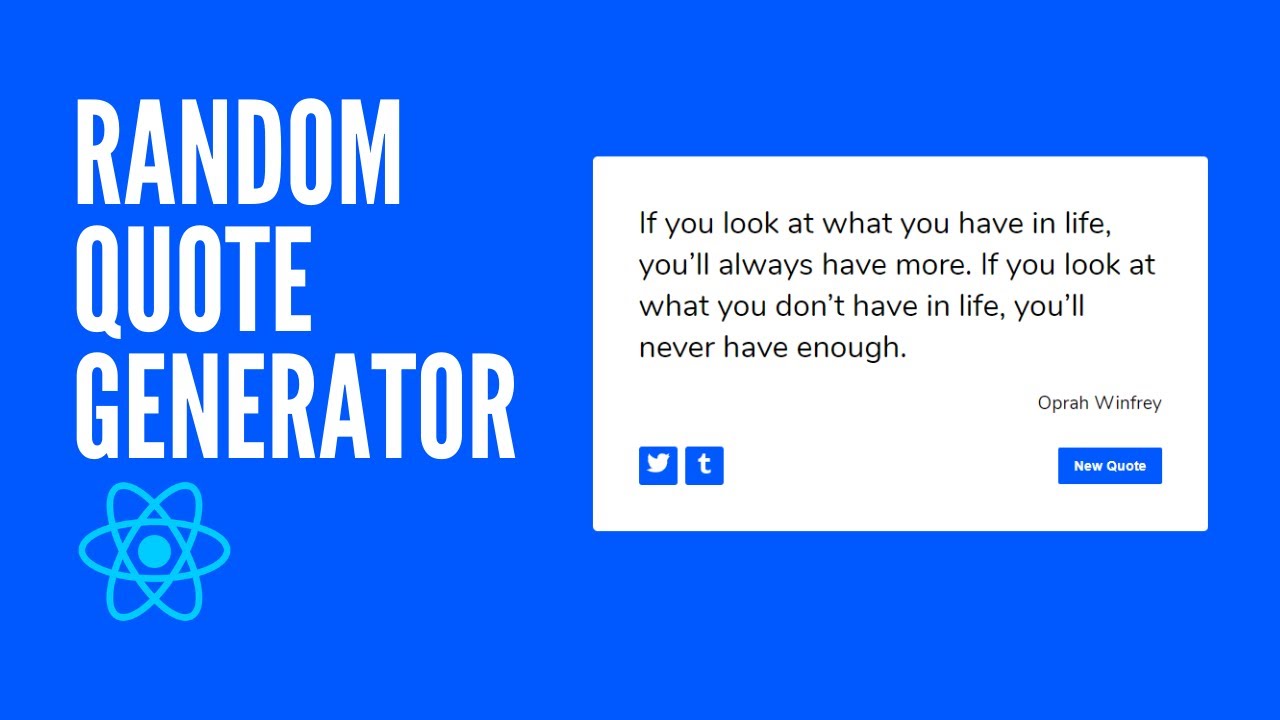 Random Quote Generator in React Hooks