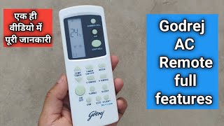 Godrej AC remote key features explained | Godrej ac remote control functions screenshot 5