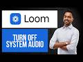 كيفية إيقاف تشغيل أصوات الكمبيوتر في برنامج Loom Recording كتم صوت النظام في برنامج Loom 