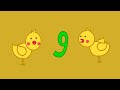 Nine Chickens - educational video for kids - learning to count to nine