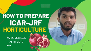 Meet 2nd ranker of ICAR-JRF 2019 in Horticulture, Mr Malthesh