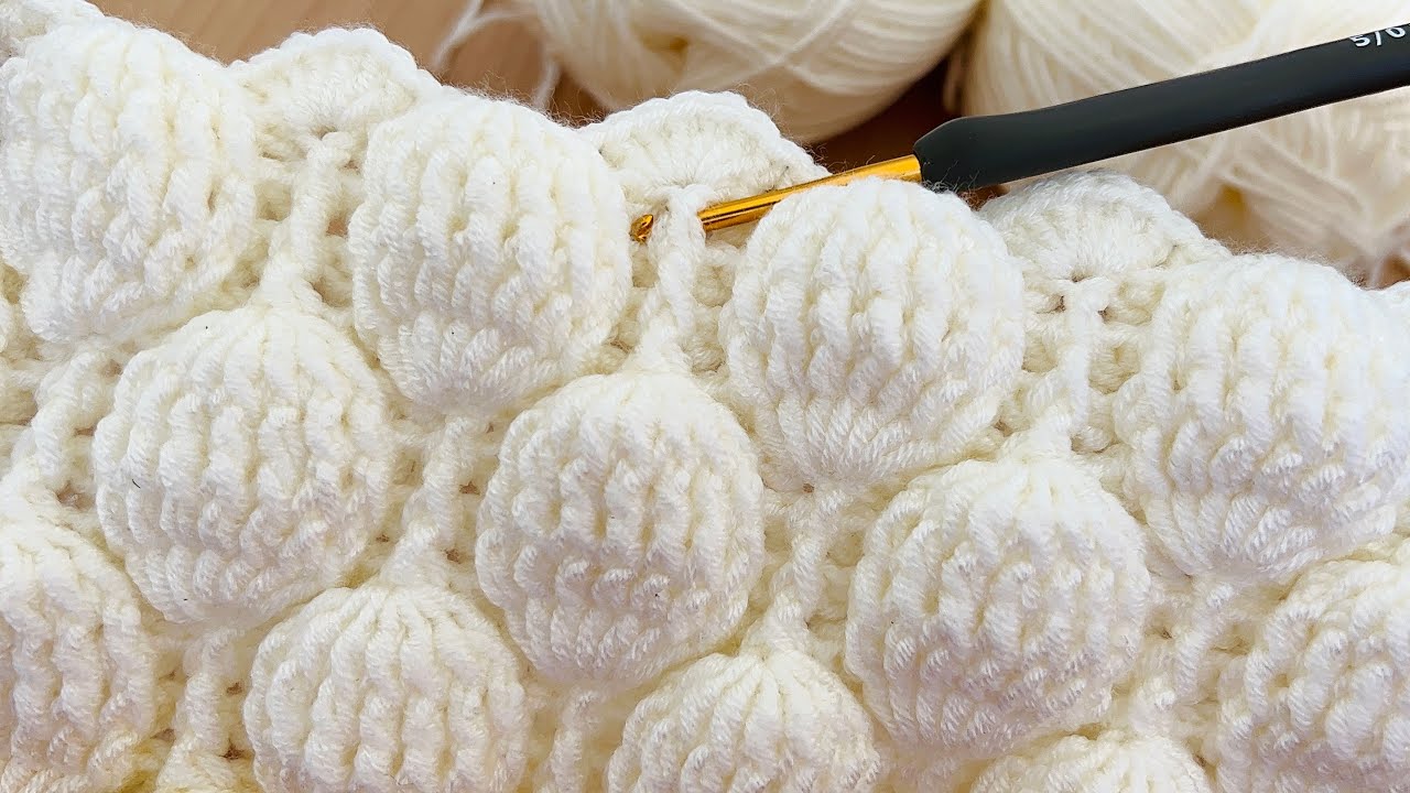 ✨ Stunning 3D Puff Crochet Pattern | Easy & Beautiful Tutorial 🌸🧶