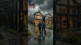 Dream House Build in Heavy Rain: Modern Steel & Glass Luxury Homes #ukstructurestudio #home #viral