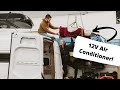 12V AIR CONDITIONER Install | VAN LIFE 12 VOLT Air Conditioning