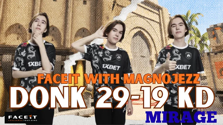DONK (29-19) KD with Magnojez - FACEIT 4000 ELO GAME (Mirage) #cs2 #donk #faceit