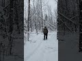 Making snowshoe trails in full kit. January 2026 in Northern Maine. #Maine #getoutside #explore